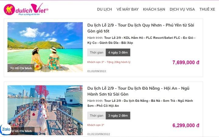 Combo du lịch 2/9 được rao bán rầm rộ - Ảnh 2. Combo du lịch 2/9 được rao bán rầm rộ - Ảnh 2.