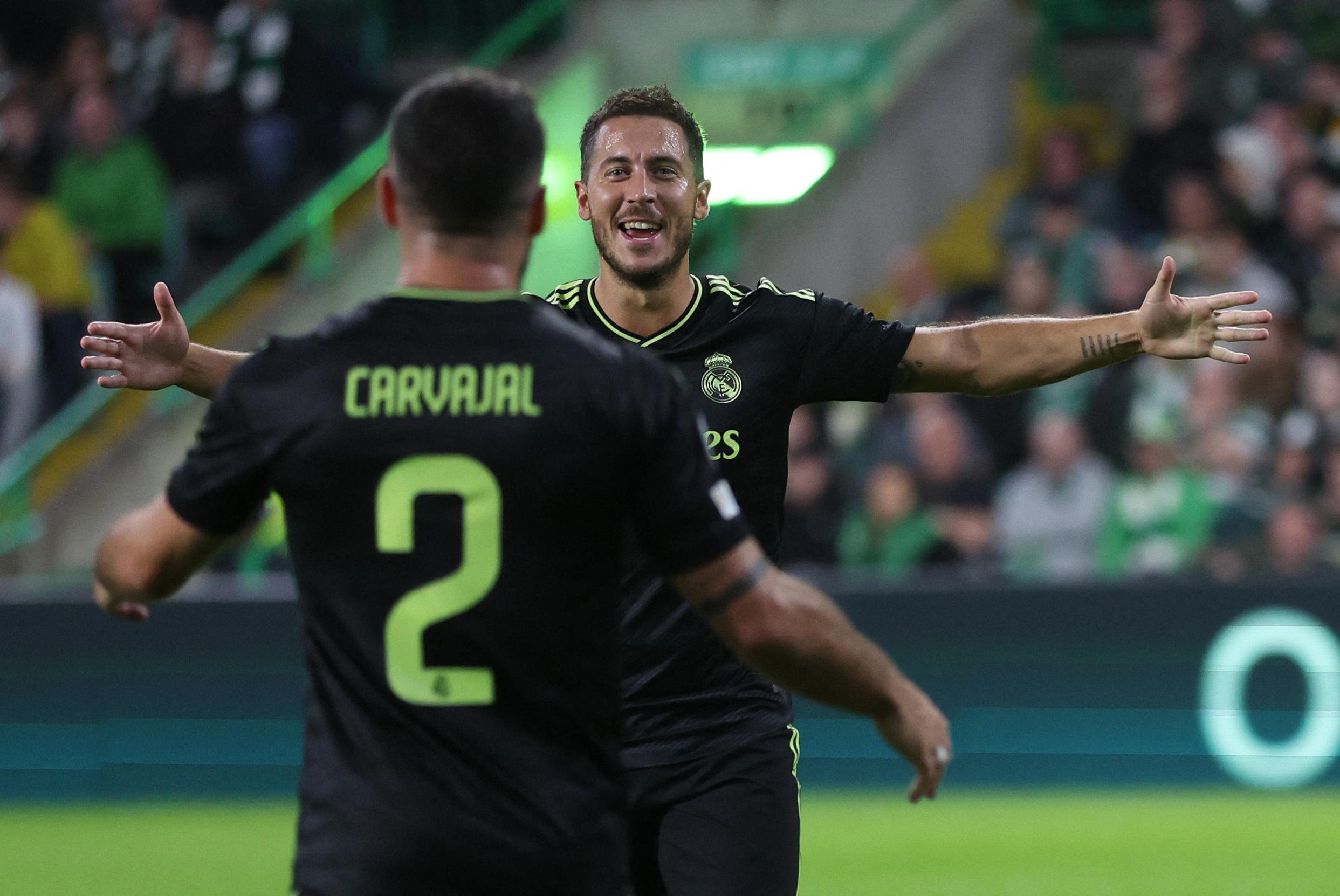 Hazard giúp Real cởi bỏ nút thắt của trận đấu trên sân Celtic Park.