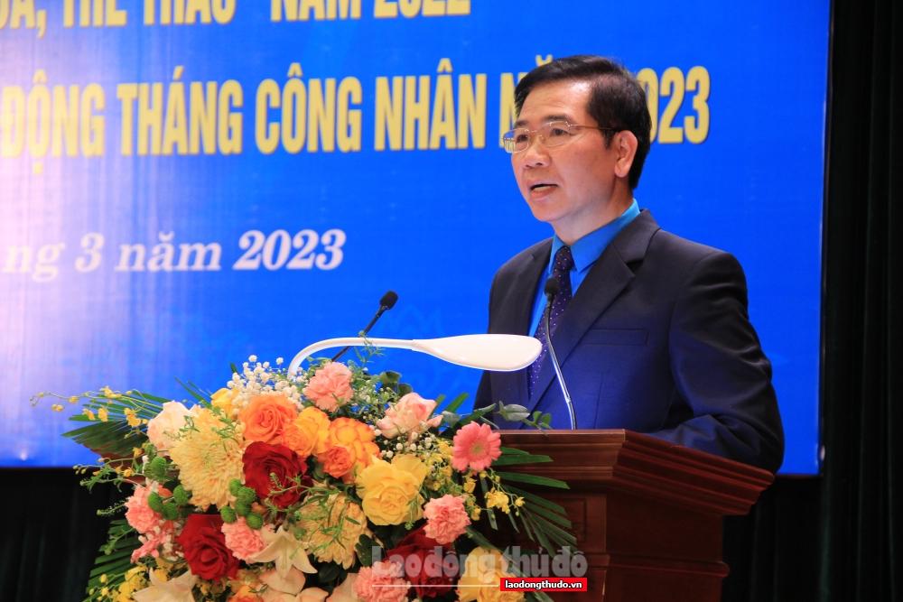 Liên đoàn Lao động thành phố Hà Nội tổng kết chuyên đề “Văn hóa, thể thao” năm 2022