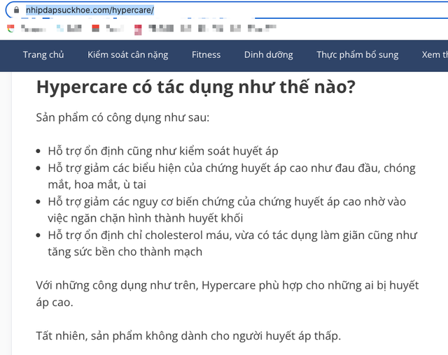 Viên sủi hỗ trợ giảm chóng mặt nhưng được quảng cáo là thuốc chữa huyết áp cao, xơ vữa động mạch, dị tật tim - Ảnh 3.