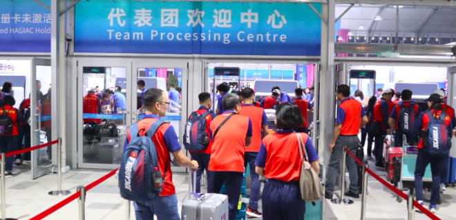 Các thành viên đoàn Việt Nam nhập Làng vận động viên, tối 20-9 ảnh 2 Các thành viên đoàn Việt Nam nhập Làng vận động viên, tối 20-9 ảnh 2