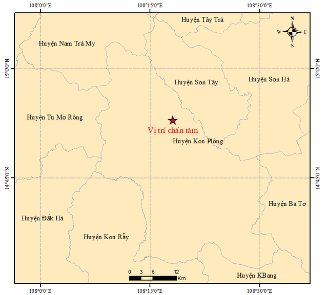Kon Tum lại liên tiếp xảy ra các vụ động đất  - Ảnh 1.