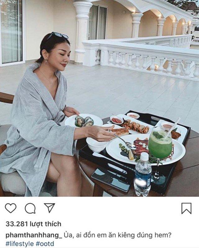 Phủ nhận ăn kiêng, Thanh Hằng khoe bữa trưa khổng lồ, để lộ bí quyết ăn hoài không béo - Ảnh 2. Phủ nhận ăn kiêng, Thanh Hằng khoe bữa trưa khổng lồ, để lộ bí quyết ăn hoài không béo - Ảnh 2.