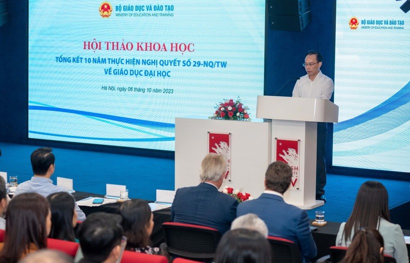 Bộ GD&ĐT tổ chức Hội thảo khoa học tổng kết 10 năm thực hiện NQ 29 với lĩnh vực giáo dục đại học.