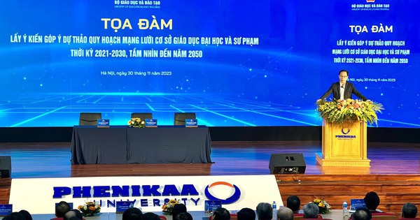 Thứ trưởng Bộ GD&ĐT Hoàng Minh Sơn phát biểu tại Tọa đàm - Ảnh: VGP/Phương Liên