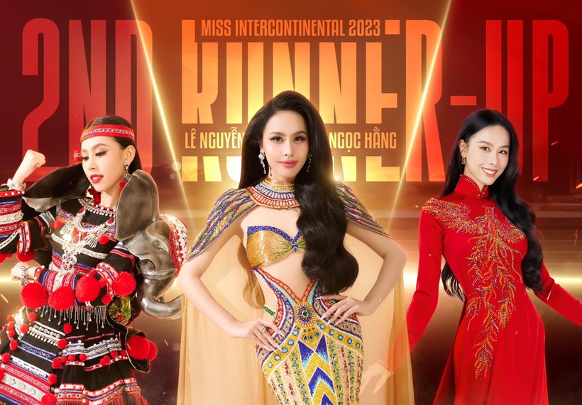 Á hậu Ngọc Hằng giành ngôi vị Á hậu 2 Miss Intercontinental 2023.