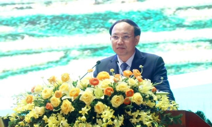 Ông Nguyễn Xuân Ký, Bí thư Tỉnh ủy Quảng Ninh phát biểu tại hội nghị.