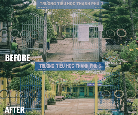 Hoạt động cải tạo trường tiểu học trong chiến dịch “Không biên giới” (2022) (nguồn: Deli Việt Nam)