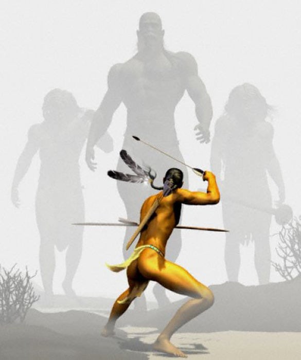 Theo huyền thoại, người Si-Te-Cah không chỉ to lớn, mà còn ăn thịt đồng loại. Ảnh: Ancient-origins.net