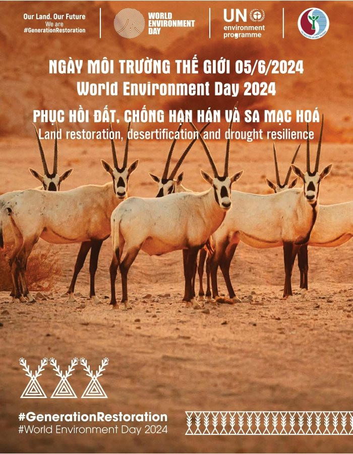 Poster hưởng ứng Ngày Môi trường thế giới năm 2024. (Nguồn: Bộ Tài nguyên và Môi trường)