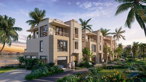 Cảm hứng kiến trúc Art Deco của những dinh thự Lagoon Residences thêm phần nổi bật trên tấm nền canvas là những thảm xanh nhiệt đới bất tận.