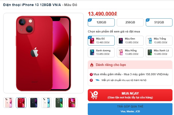 Giá iPhone 13, iPhone 13 Pro, iPhone 13 Pro Max mới nhất giảm sập sàn, có loại giảm tới 15 triệu đồng, xịn không kém iPhone 15- Ảnh 2.