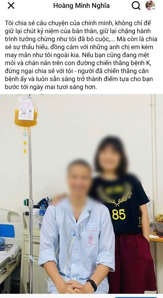 Tài khoản facebook có tên "Hoàng Minh Nghĩa" đã mạo danh hình ảnh, câu chuyện của một bệnh nhân ung thư để "thổi phồng", quảng cáo sản phẩm Fucoidan. z6618641469217-2c44fa781a4dabb84548ea62b484108a-5546.jpg