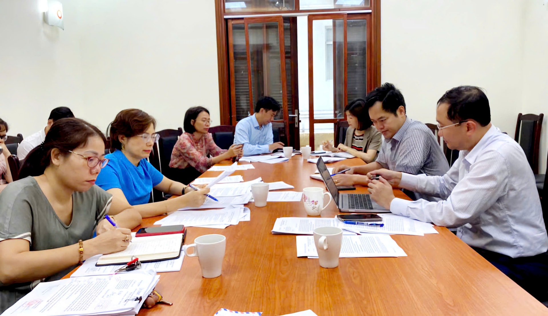 Quang cảnh buổi làm việc. Ảnh: PV