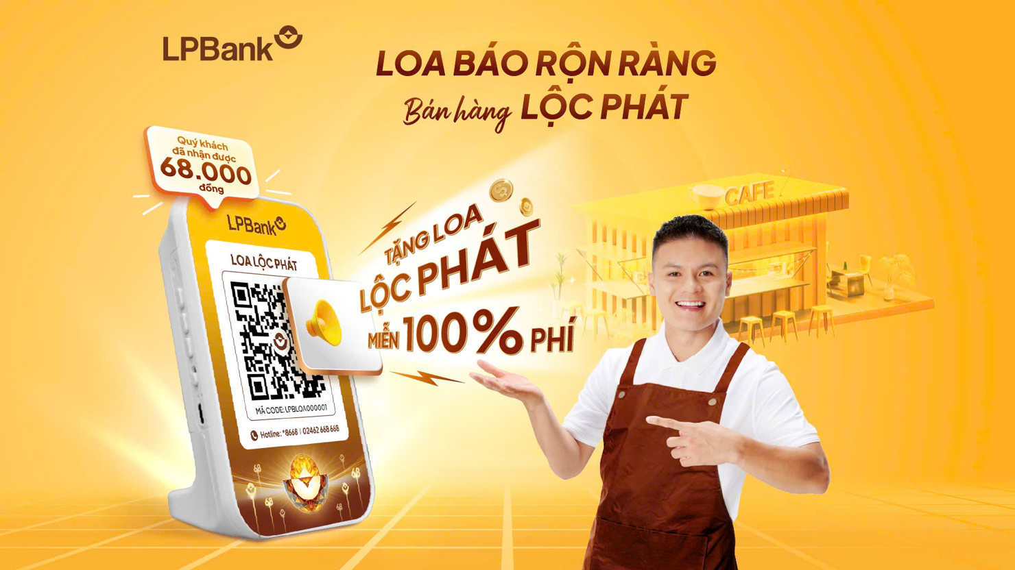 LPBank ra mắt loa Lộc Phát giúp chủ hộ kinh doanh quản lý số dư tức thì.