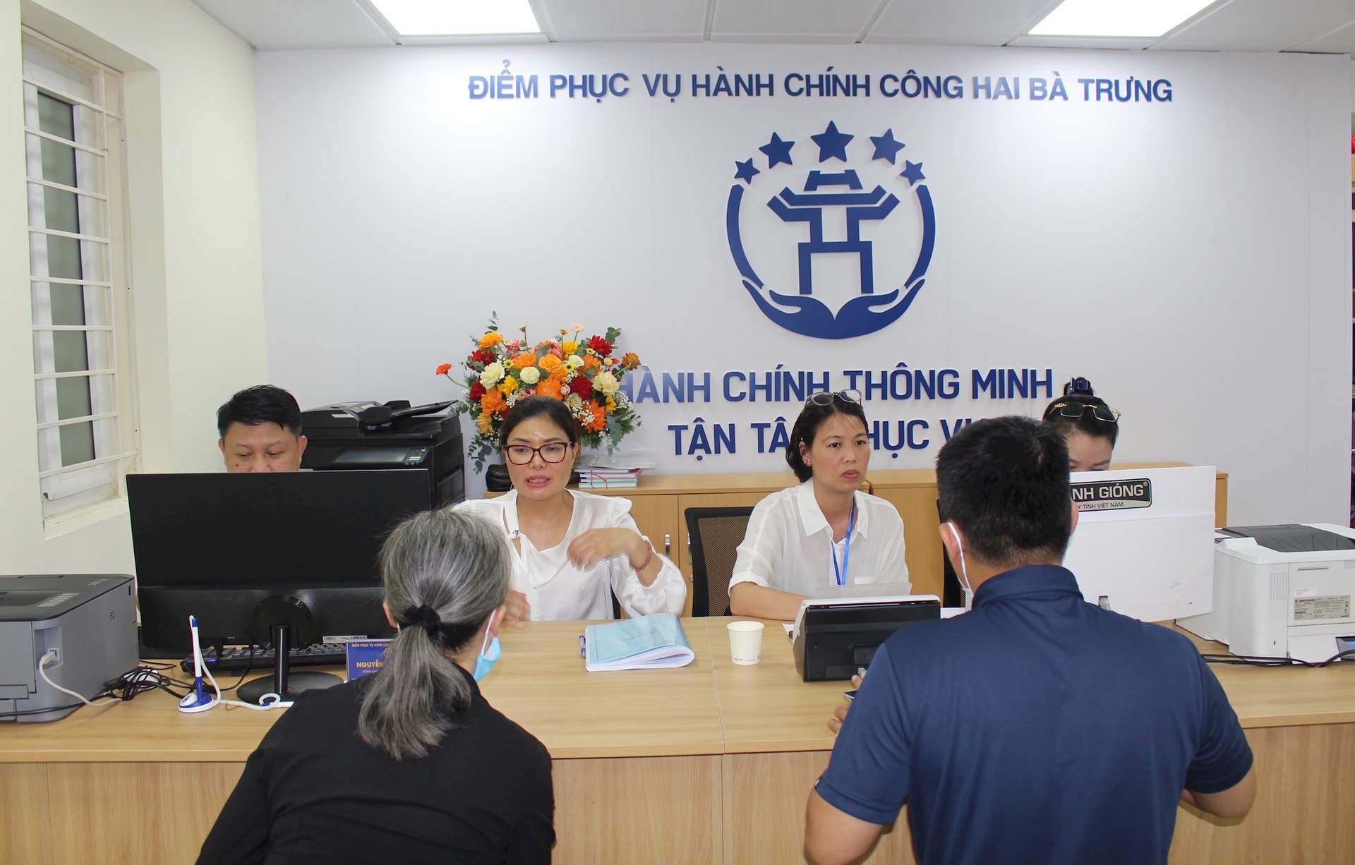 Điểm phục vụ hành chính công phường Hai Bà Trưng đặt tại địa chỉ số 6 phố Yên Bái I. Ảnh: Đình Hiệp