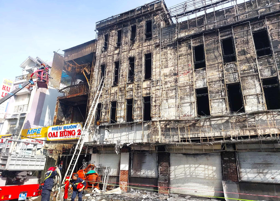 Hiện trường vụ hỏa hoạn.