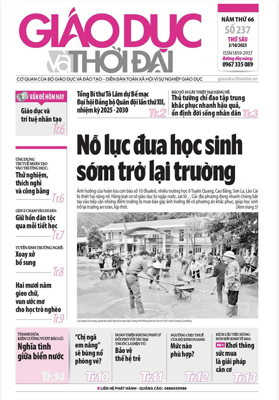 Tin tức báo in 3/10: Nỗ lực đưa học sinh sớm trở lại trường