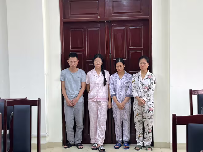 Nhóm đối tượng bị bắt giữ