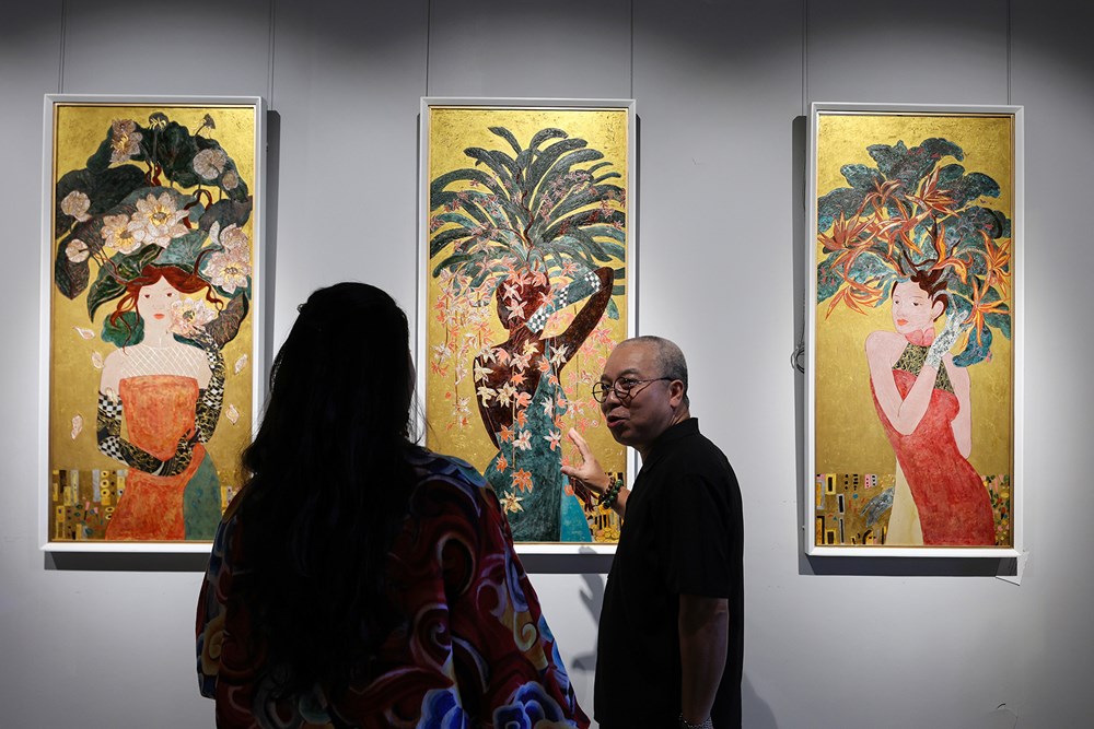 Triển lãm tranh sơn mài 'Đường lên mây' tại Hội Mỹ thuật TP.HCM - ảnh 1