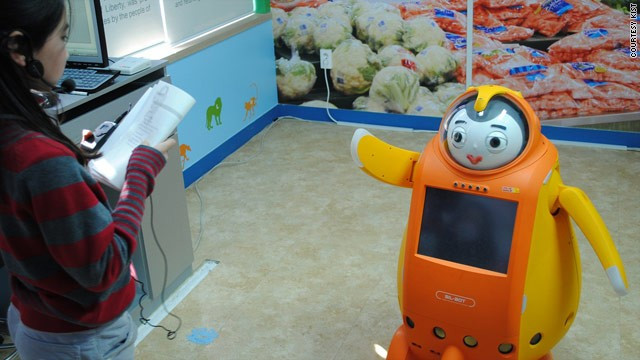 Robot nhảy múa cùng trẻ em Hàn Quốc. robot-trong-lop-hoc-xu-huong-tat-yeu-3.jpg