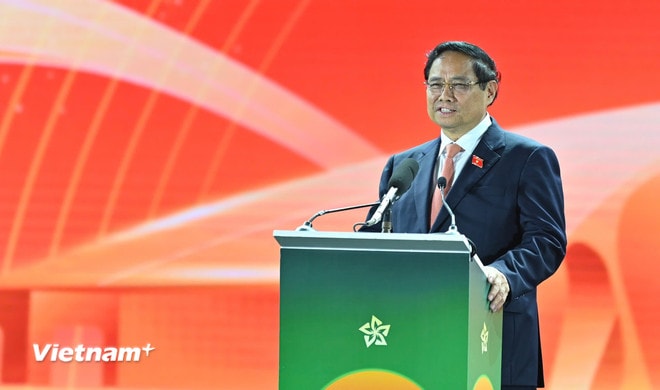 Thủ tướng Phạm Minh Chính phát biểu. (Nguồn: Vietnam+) vnp-thu-tuong-2.jpg