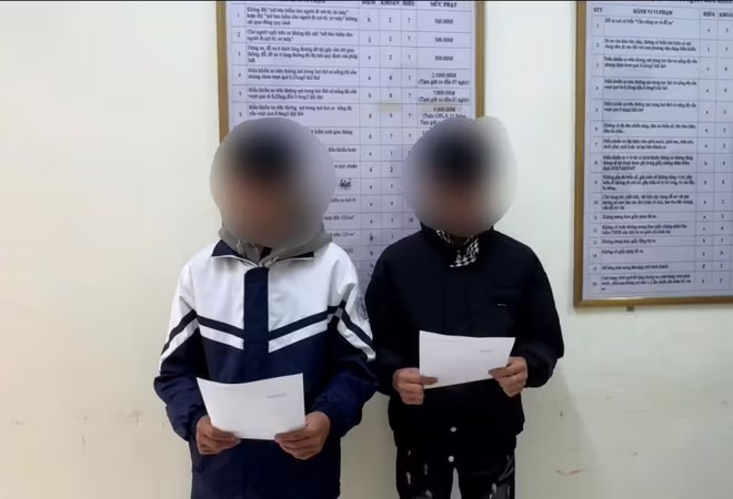 Hai trường hợp vi phạm bị cơ quan Công an mời đến làm việc