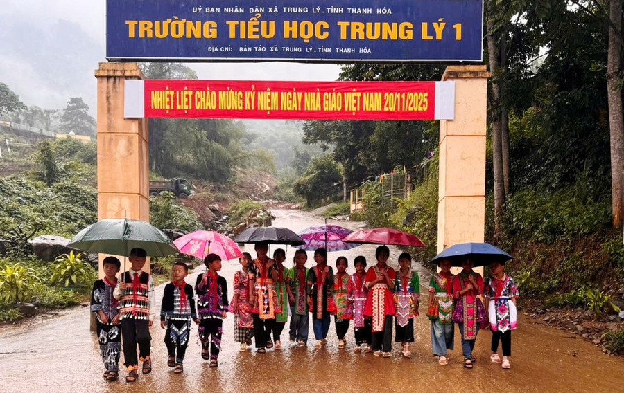 Trường Tiểu học Trung Lý 1, tỉnh Thanh Hóa. Ảnh: NTCC