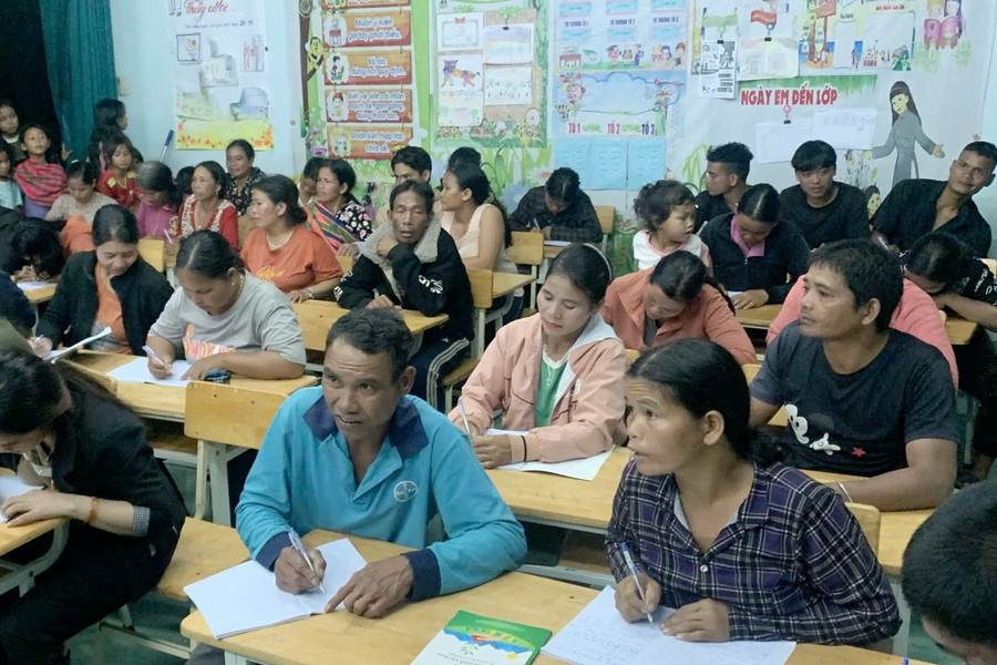 Lớp học của cô Trịnh Thị Dung. Ảnh: T.H 1ce0785e5537da69832644.jpg