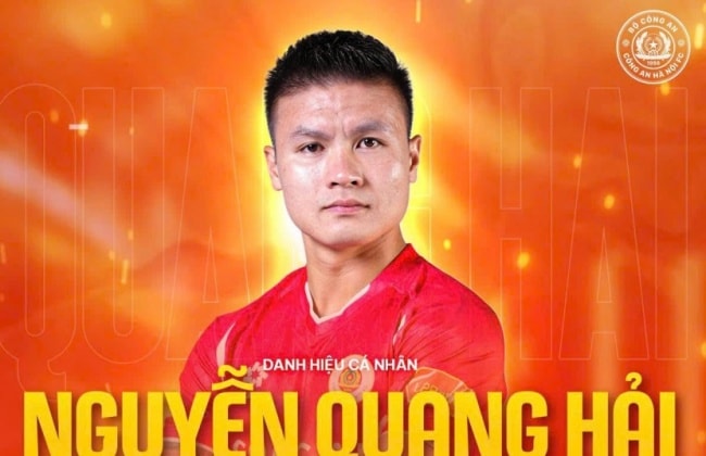 Tiền vệ Nguyễn Quang Hải đạt mức định giá kỷ lục 400.000 euro trên Transfermarkt