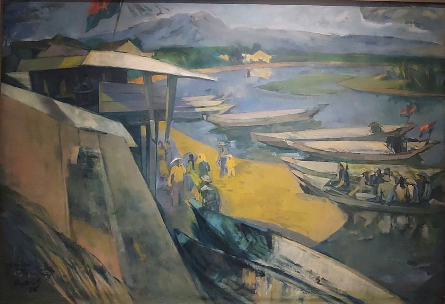 Huy Oánh - 'Đông Hà giải phóng', 1976. Ảnh: Hoàng Anh.