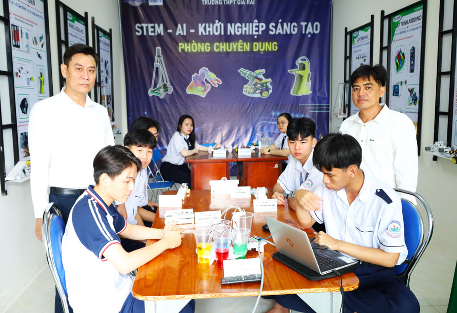 Trường THPT Giá Rai đẩy mạnh dạy học STEM - AI và khởi nghiệp sáng tạo. dai-hoi-3.jpg