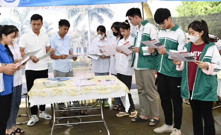 Học sinh tại Trung tâm GDNN – GDTX Hàm Yên, Tuyên Quang.