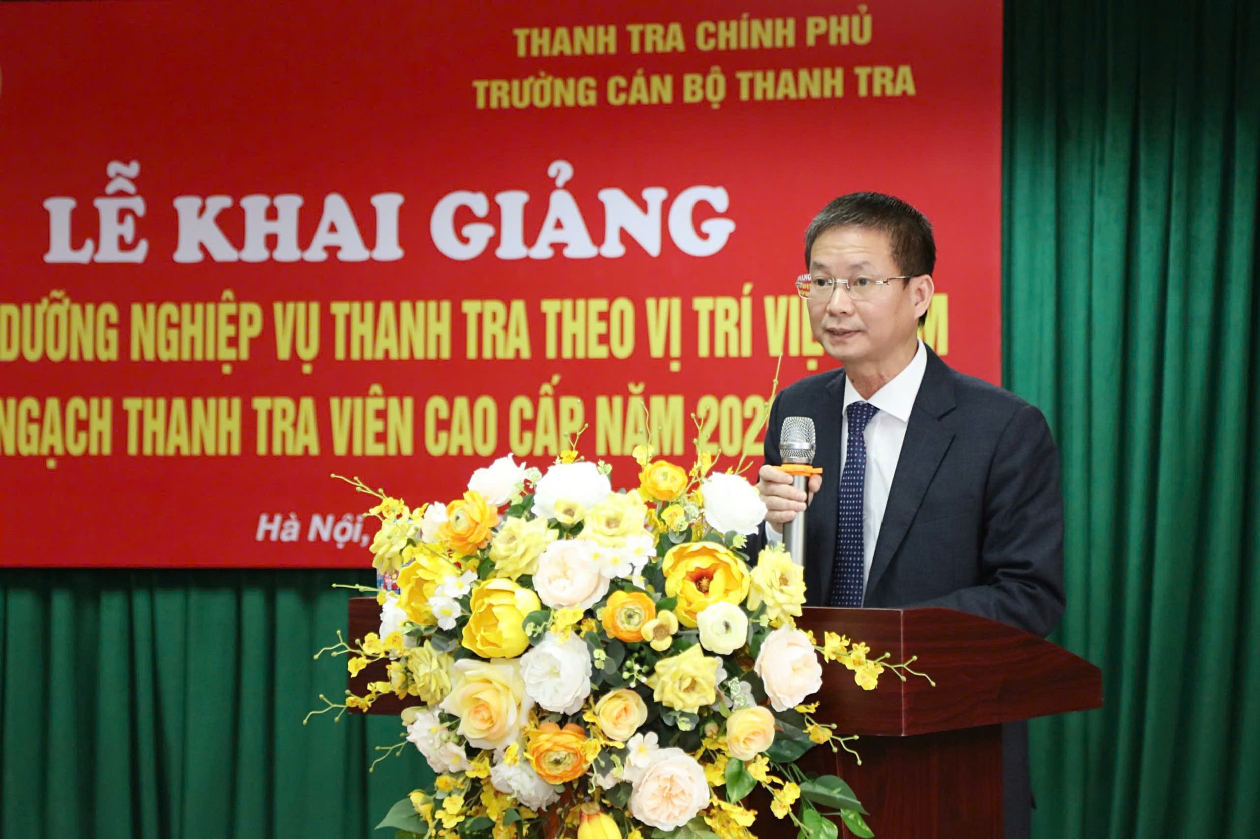 ảnh đại diện - Ảnh 4 Phó Tổng Thanh tra Chính phủ Lê Tiến Đạt phát biểu tại Lễ Khai giảng.