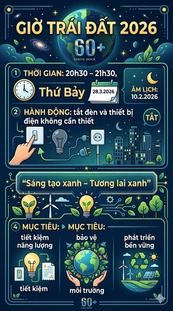 Giờ Trái đất năm 2026 rơi vào ngày nào? - ảnh 2