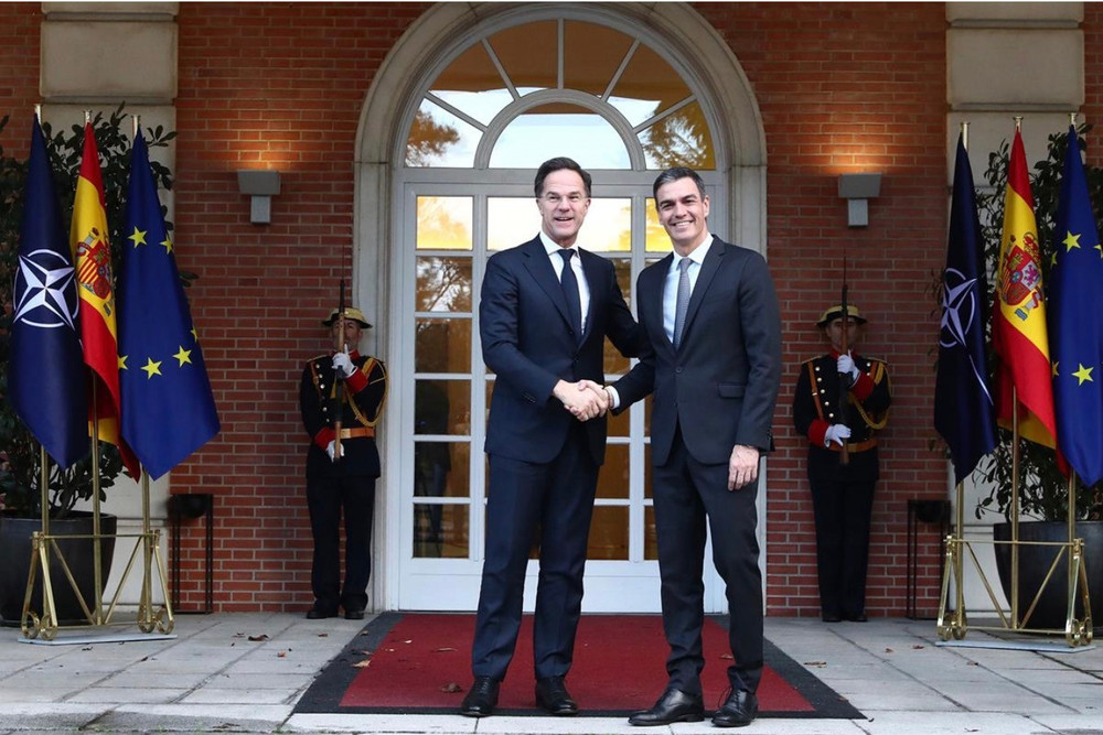 Tổng Thư ký NATO Mark Rutte và Thủ tướng Tây Ban Nha Pedro Sanchez. Ảnh: lamoncloa.gob.es screenshot-2026-07-07-at-095131.jpg