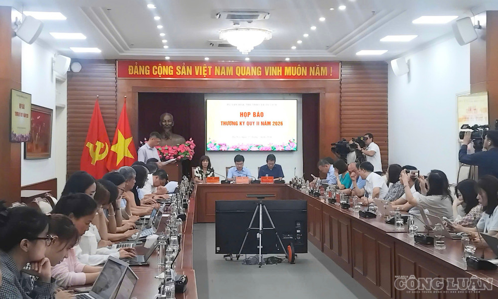 Quang cảnh họp báo thường kỳ quý II/2026. Ảnh: Đình Trung clo_br_1784083218039-9013334243791239913-9013334243791239913-1ae0b905e563911883e120b75dc24644.jpg