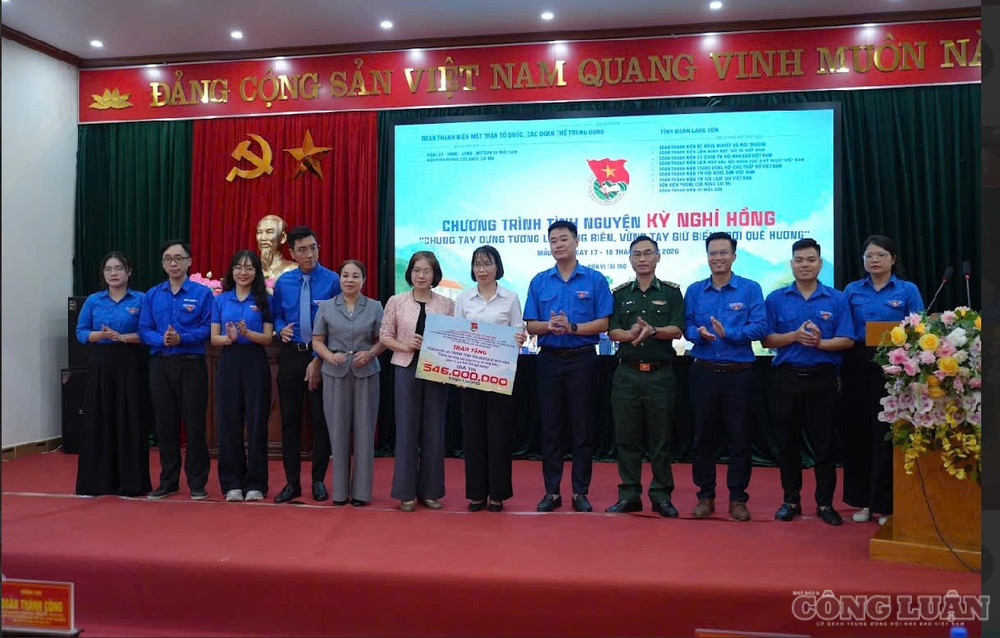 Chiến dịch “Kỳ nghỉ hồng” năm 2026 với chủ đề “Chung tay dựng tương lai vùng biên, vững tay giữ biển trời quê hương” đã huy động được 546 triệu đồng. clo_br_kynghihong1.jpg