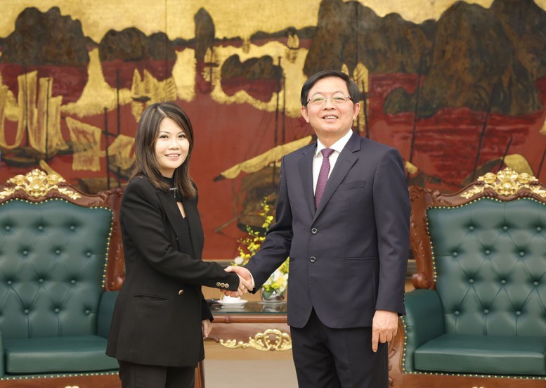 Phó Thủ tướng Hồ Quốc Dũng tiếp bà Linda Tan, Chủ tịch Hiệp hội bán dẫn Đông Nam Á cùng các thành viên của Hiệp hội. Ảnh: VGP Phó Thủ tướng Hồ Quốc Dũng tiếp bà Linda Tan, Chủ tịch Hiệp hội bán dẫn Đông Nam Á cùng các thành viên của Hiệp hội. Ảnh: VGP