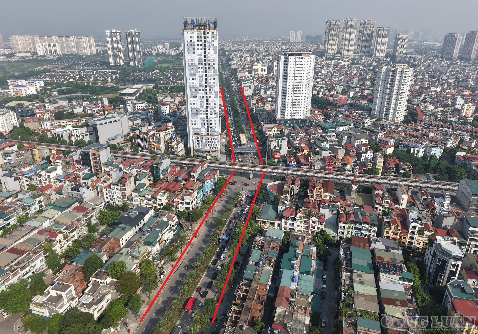 Vị trí cầu vượt xây dựng từ đường Văn Khê (phường Kiến Hưng) qua đường Quang Trung sang đường Lê Trọng Tấn (phường Dương Nội). clo_br_le-trong-tan.jpg