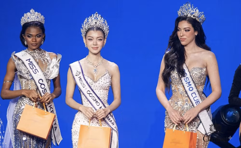 Hoa hậu Myanmar Thae Su Nyein (chính giữa) từng bỏ danh hiệu Á hậu Miss Grand International 2024 ngay trong đêm chung kết. Ảnh: BTC anh-man-hinh-2026-08-18-luc-215946.png