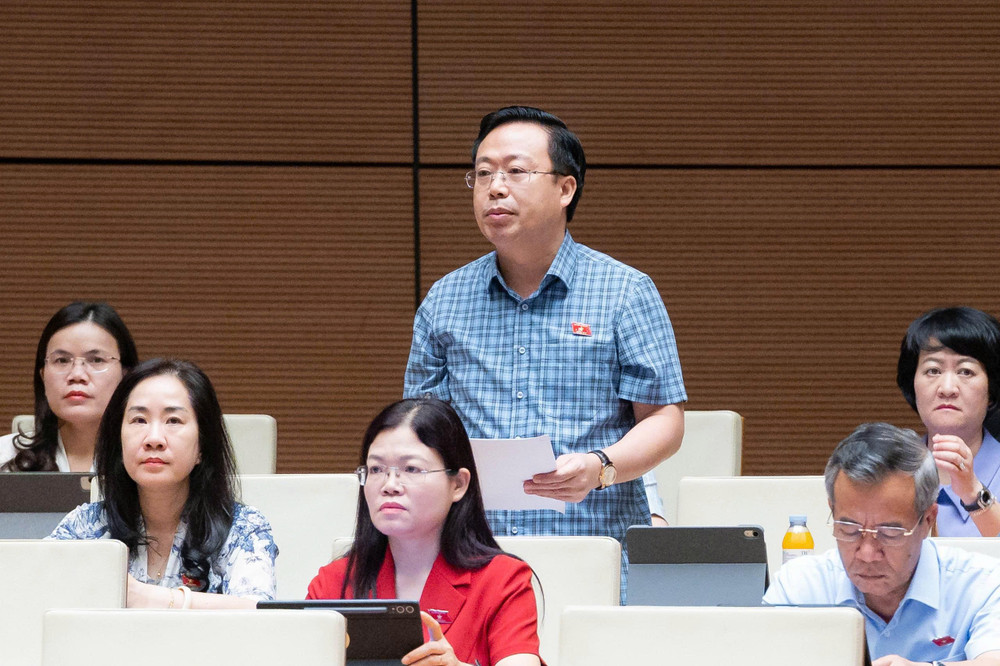 Đại biểu Nguyễn Đại Thắng, Đoàn ĐBQH tỉnh Hưng Yên phát biểu (ảnh QH). 70.jpg