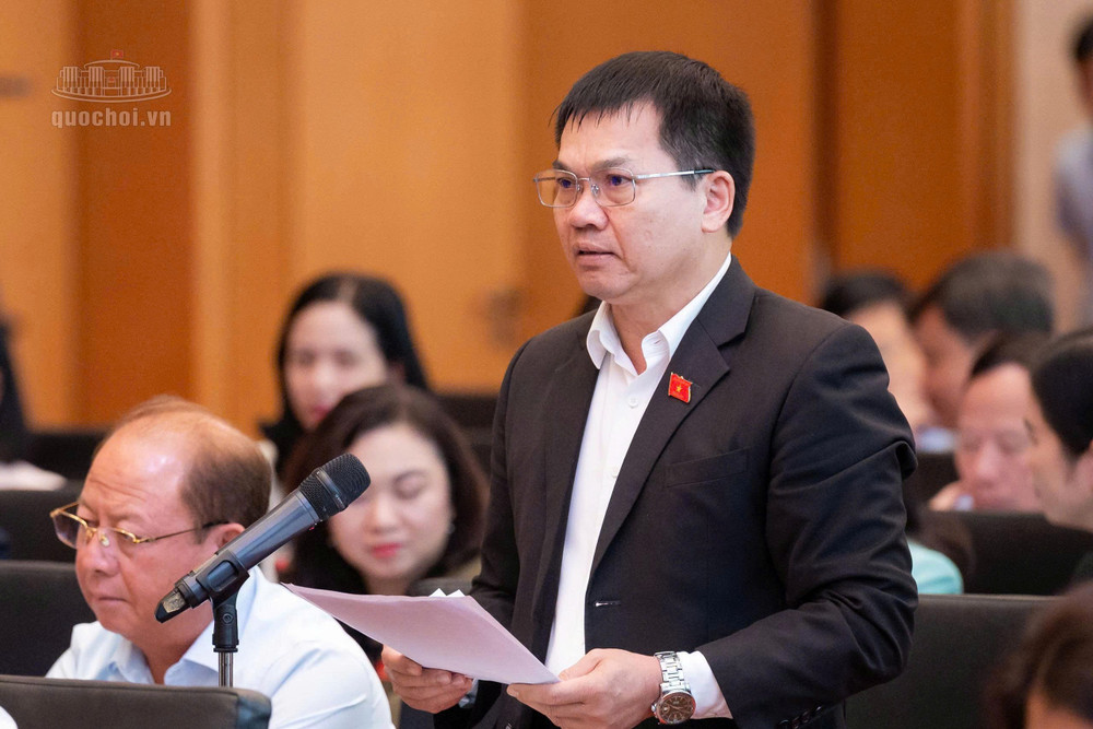 Đại biểu Quốc hội Dương Khắc Mai, Phó Trưởng đoàn chuyên trách Đoàn ĐBQH tỉnh Lâm Đồng phát biểu (ảnh Media.quochoi). 90.jpg