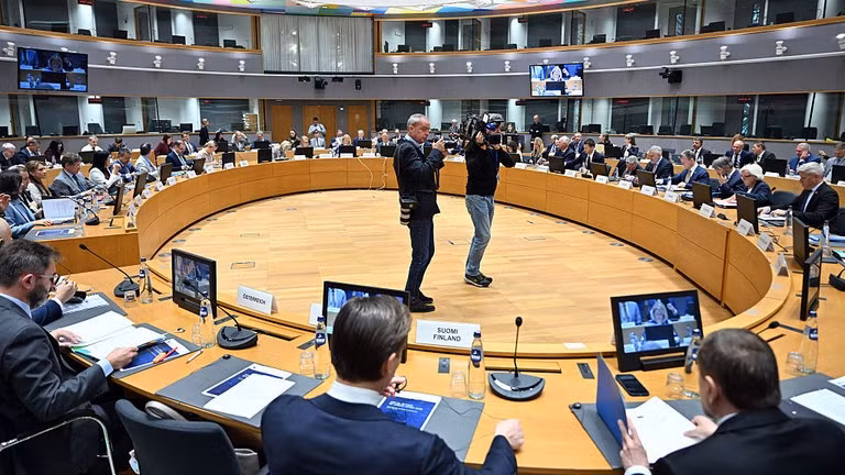 Các Bộ trưởng Quốc phòng EU họp tại Brussels, Bỉ, ngày 28/9/2026.