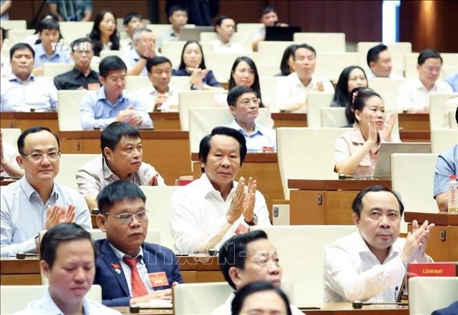 Các đại biểu dự hội nghị tại điểm cầu Trung tâm - Phòng họp Diên Hồng, Nhà Quốc hội (Hà Nội). Ảnh: Thống Nhất/TTXVN . Các đại biểu dự hội nghị tại điểm cầu Trung tâm - Phòng họp Diên Hồng, Nhà Quốc hội (Hà Nội). Ảnh: Thống Nhất/TTXVN .