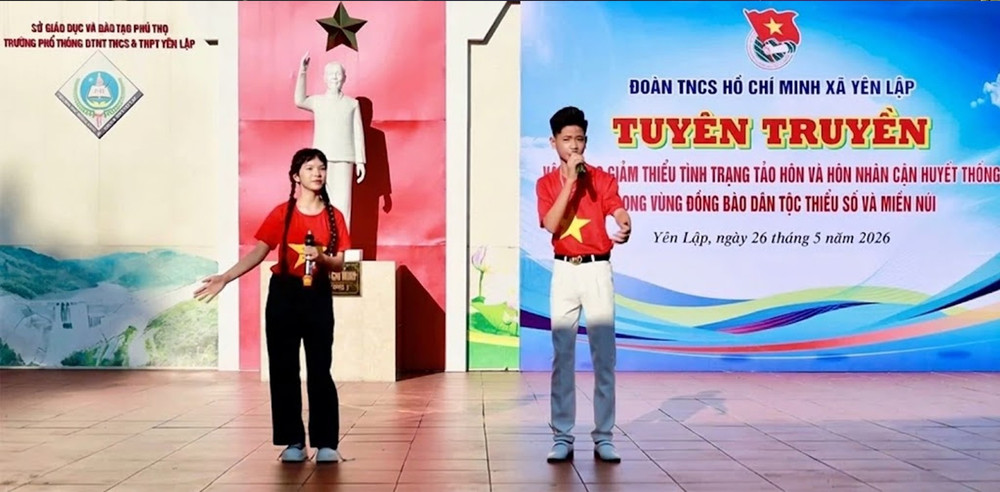 Đoàn xã Yên Lập, tỉnh Phú Thọ chung tay hành động, góp phần tạo chuyển biến về nhận thức, hành vi của thanh niên, vị thành niên trong thực hiện Luật Hôn nhân và Gia đình. dt2.jpg